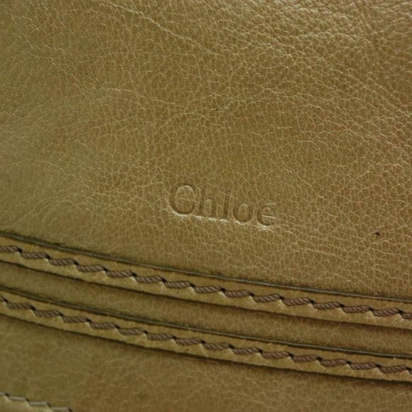 Auth Chloe Marcie Medium Shoulder Bag Leather Peal Gold - Picture 2 of 15